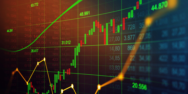 Stock market or forex trading graph in graphic concept suitable for financial investment or Economic trends business idea and all art work design. Abstract finance background