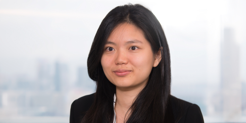 Associate Aster Lin (employee #80086) poses for a portrait at the Latham & Waktins office at the One Exchange Square on 11 April 2018 in Hong Kong, Hong Kong. Photo by Marcio Rodrigo Machado / S3studio