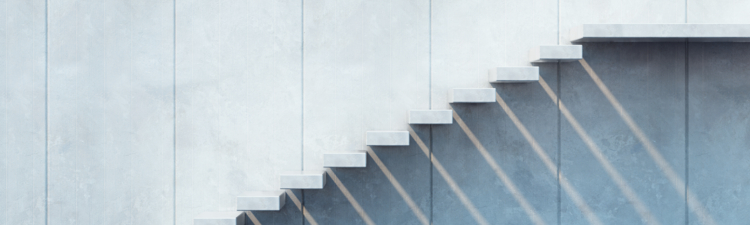 minimalism style stairs illuminated by sun